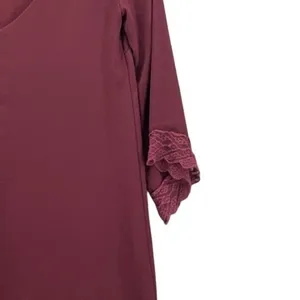 ASTR the Label Womens Tunic Top XS Wine Falll Relaxed Chifon Crepe Flowy thumbnail 5