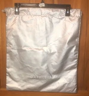 371. Athleta Metallic Silver Drawstring Bag thumbnail 1