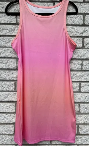 SHEIN Sleeveless Ombre Tank Dress in Pink and Peach - super soft & great quality thumbnail 1