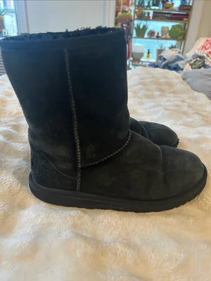 UGG Black Shearling Lined Boot thumbnail 7