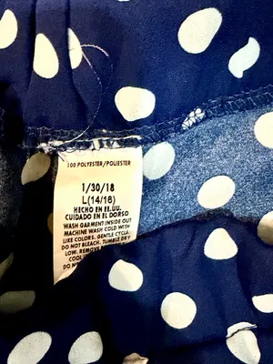 Vintage Navy Polka Dot Athletic Shorts with White Trim Piping thumbnail 5
