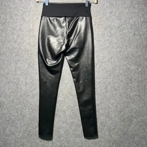 Spanx Assets Faux‎ Leather Leggings Black Pull On Slim Stretch Pants M thumbnail 6