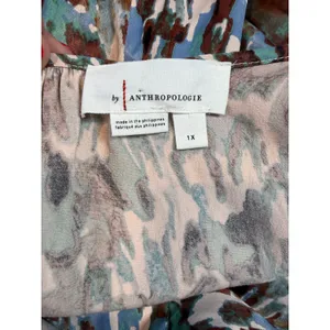 Anthropologie Somerset Jumpsuit Abstract Wide Leg Smocked Waist Plus Size 1X thumbnail 6