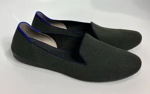 Rothy’s The Loafer round‎ toe olive green neon stripe on the back size 7.5 thumbnail 1