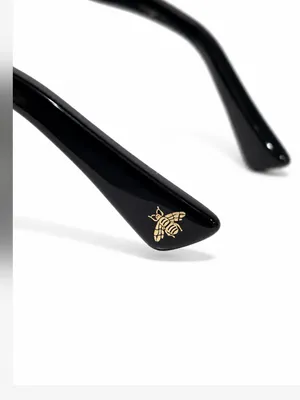 Gucci GG Logo Oversized Square Black Sunglasses Classic Black Cat-Eye Sunglasses thumbnail 3