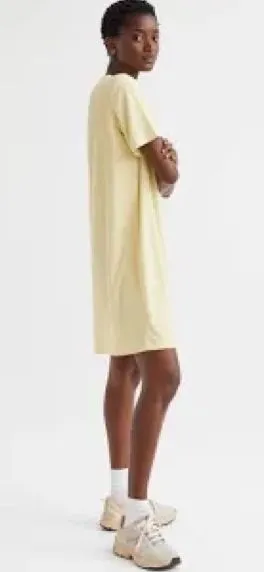 H&M Yellow T Shirt Dress thumbnail 1