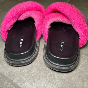 Anthropologie Maeve Terry Pink Criss Cross Slide Sandals Women’s Shoe Size 6 thumbnail 5