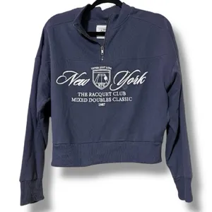 Aeropostale size small New York Racquet Club Quarter-Zip Sweatshirt relaxed fit thumbnail 1