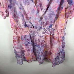 Amanda Uprichard Adriel Mini Cocktail Fairy Cotton Candy Wash‎ Ruffle Dress Sz M thumbnail 5