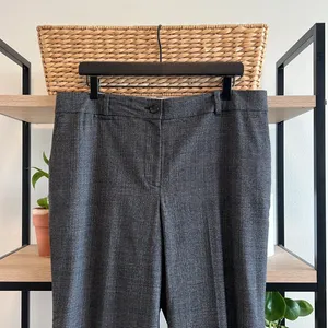 Ann Taylor High-Rise Plaid Stretch Virgin Wool Career Dress Pant Trouser, 14 thumbnail 2