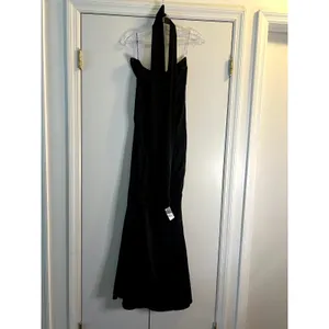 Oh Polly Mandi Scarf-Detail Strapless Gown Maxi Dress in Black size 14 New thumbnail 7
