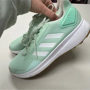 Adidas Duramo Mint White Running Shoes Sneakers Womens 8 Classic Athletic thumbnail 8