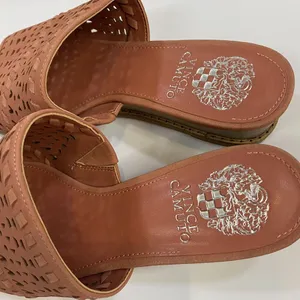 Vince‎ Camuto Leather Wedge Slide Wide Sandals Sushi 8 Wide NWOT thumbnail 8