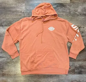 Dickies Women’s Relaxed Fit Coral Peach Hoodie Size Large thumbnail 1