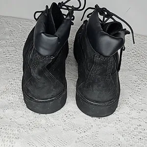 Timberland 6" padded collar waterproof black suede leather boots sz 7.5 thumbnail 6