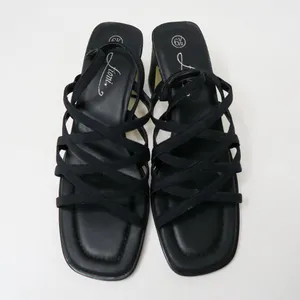 Vintage Y2K Fioni Black Elastic Strappy Heels thumbnail 6
