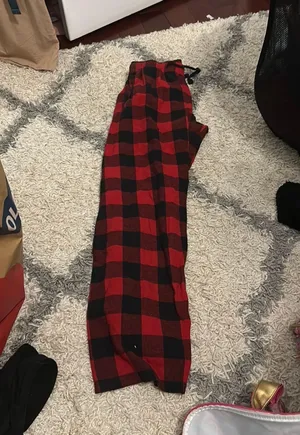Press red plaid pj pants thumbnail 1