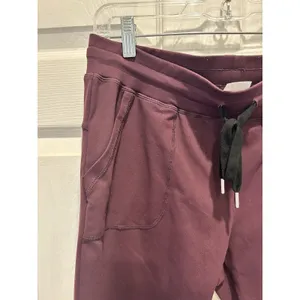 Zyia Active Unwind Jogger Pants Plum Purple Medium‎ Drawstring Pockets Cuffed thumbnail 3