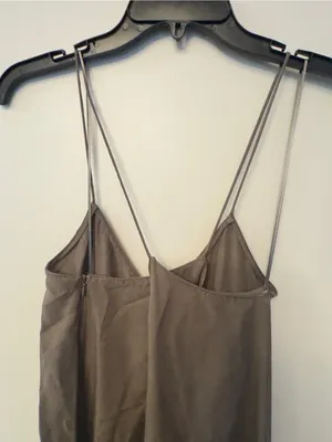 Zara Taupe Slip Jumpsuit thumbnail 5