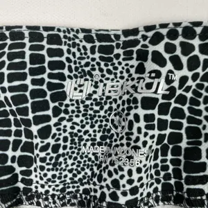 IBKUL Shorts Womens 10 Black White Croc Print Golf Walking Stretch Activewear thumbnail 3