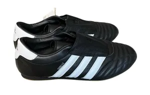 NWT adidas Taekwondo Lifestyle Sneakers Black White Leather Slip-On Shoes 9.5 thumbnail 1