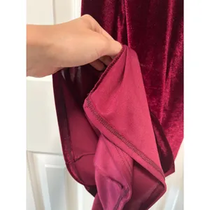 Burgundy Velvet Strappy Midi Dress thumbnail 6