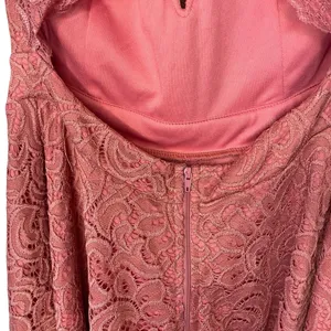 TRAC Pink Lace Halter Mini Dress Size M NWT thumbnail 4