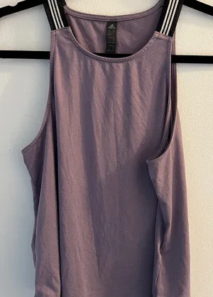 Adidas Women’s Tank Top with Black and White Mesh Straps thumbnail 1