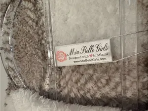 Mia Belle Girls Cozy Faux Fur Plaid open front Vest brown white mom medium thumbnail 4