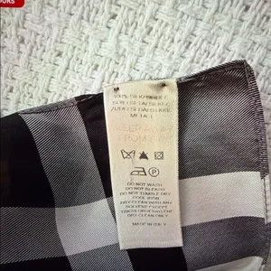 Burberry Gray and Black Checkered Scarf thumbnail 2