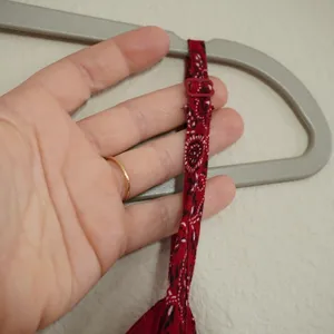 Loft Red‎ Bandana Floral Paisley Midi Dress Adjustable Straps Tie Waist Sleeveless thumbnail 5