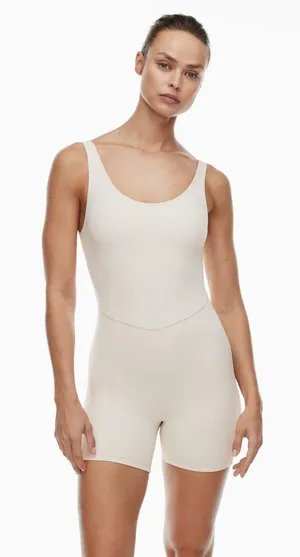 Aritzia Golden Butter Sway Romper in Matte Pearl thumbnail 1
