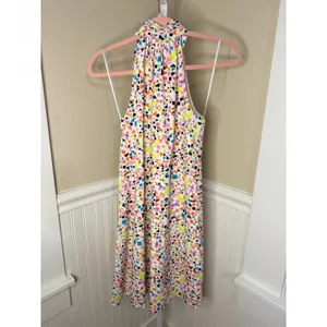 CeCe Candy Gems Print Halter Tie Neck Geometric Confetti Dress Multicolor Size 0 thumbnail 3