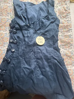 VRG GRL linen cutout dress thumbnail 3