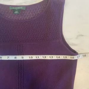 Ralph Lauren Pointelle Knit A-Line Dress Size M Purple (Retail‎ $169) Fit Flare thumbnail 9