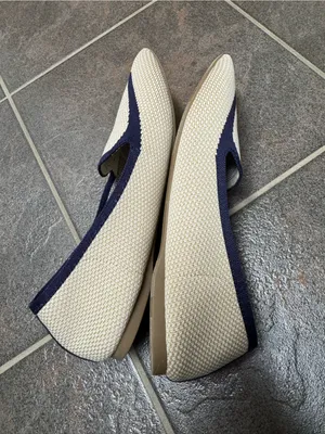 Birdies Blackbird Womens Flats Knit Woven Loafers Slip-On Eggshell Navy 9.5 thumbnail 11