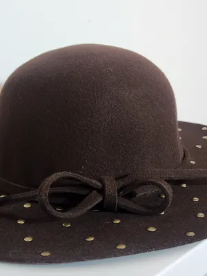 Cappelli Brown 100% Wool Studded Hat One Size thumbnail 2