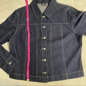 New York & Company Jean Jacket Blue Size XL thumbnail 15