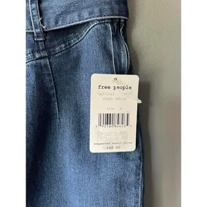 NWT’s Free People Faded Indigo Denim Skirt with Belt Size 6 thumbnail 3