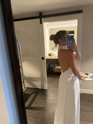 Lulus Alaura White Backless Halter Maxi Dress thumbnail 4