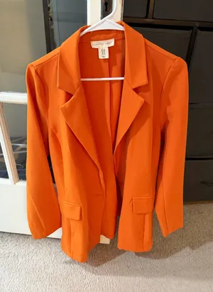 Happily Grey Blazer Orange Size M thumbnail 1