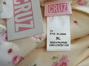 NWT Coquette Satin Floral Slip Dress Shoulder Ties Size XL thumbnail 6