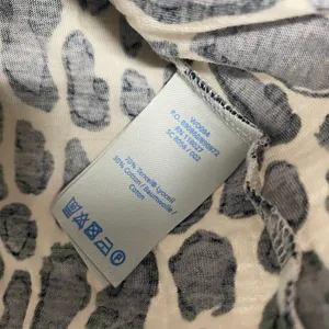 Boden Womens 4 Gray White Animal Print Tee 3/4 Sleeve Cotton Lyocell Shirt W0094 thumbnail 6