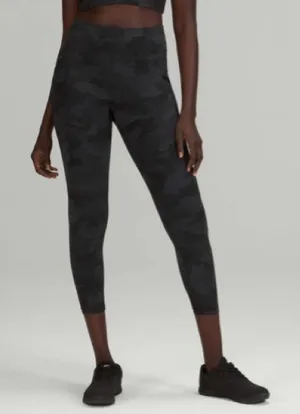 Lululemon Gray Camouflage Power Through High Rise Leggings 4 thumbnail 1