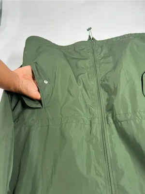 Old Navy Active Olive Green Hooded Windbreaker‎ Jacket Medium thumbnail 3