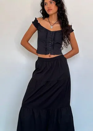 Motel NWOT Bardot Crop Top Corset thumbnail 7