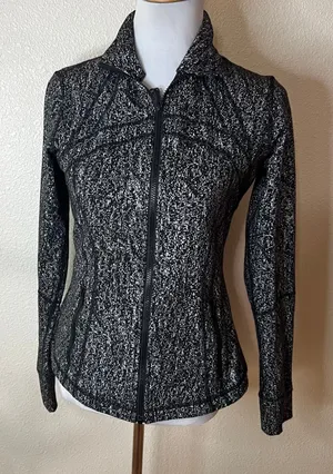 Lululemon define jacket in black white jacquard 10 thumbnail 1