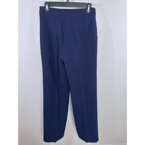 AQUA Womens Navy Blue High Waisted Patch Pocket Straight Leg Trousers Small‎ NEW thumbnail 6