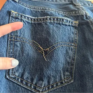 Levi's Low Pro Straight Jeans Distressed Knee Holes‎ Ripped 100% Cotton Size 24 thumbnail 6