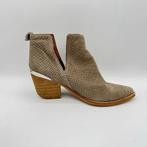 Jeffrey Campbell Cromwell Gray Snake Suede‎ Leather Ankle Boots Bootie Size 8.5 thumbnail 5